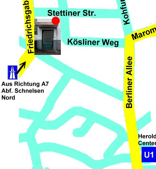 Anfahrt zur Werkstatt
